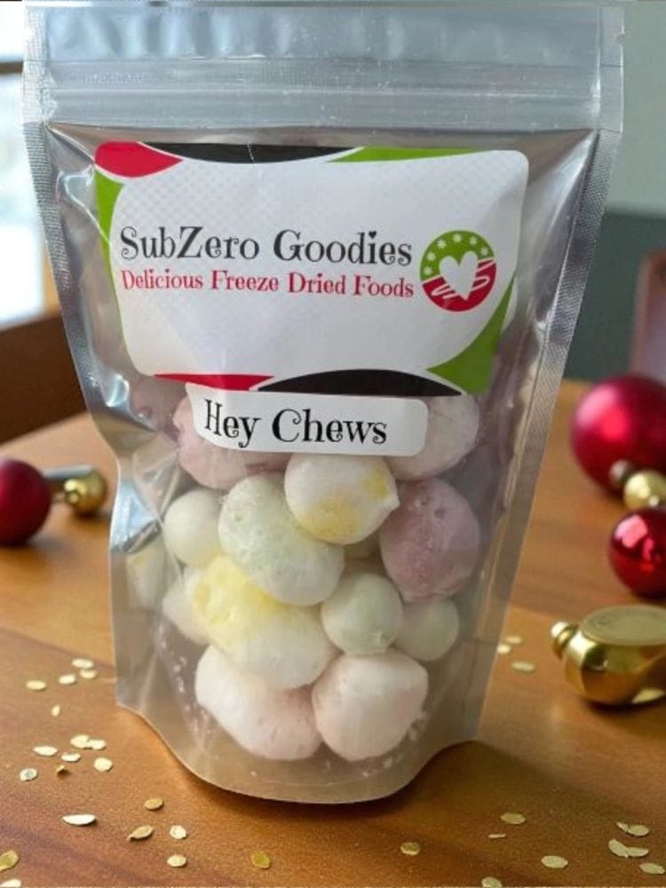 Hey-Chews (™ is made using Hi-Chews® branded candy)